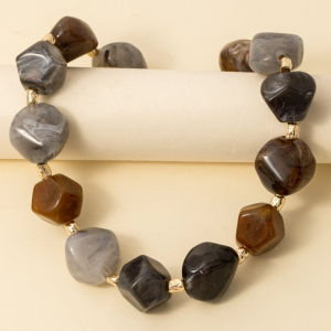 Bulky Resin Stone Necklace