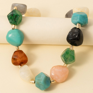 Bulky Resin Stone Necklace