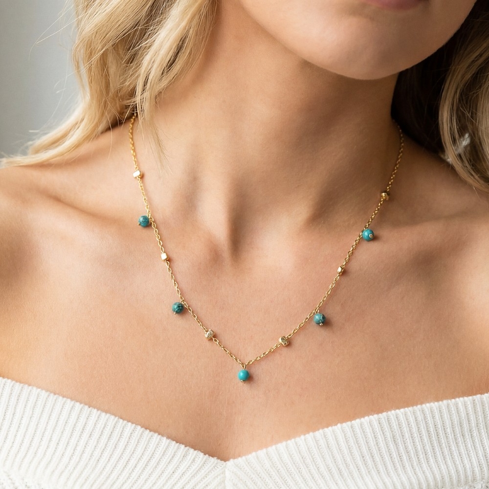 Dainty Mix Bead Charm Necklace