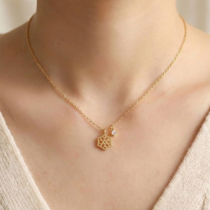 October Birthstone Charm Necklace