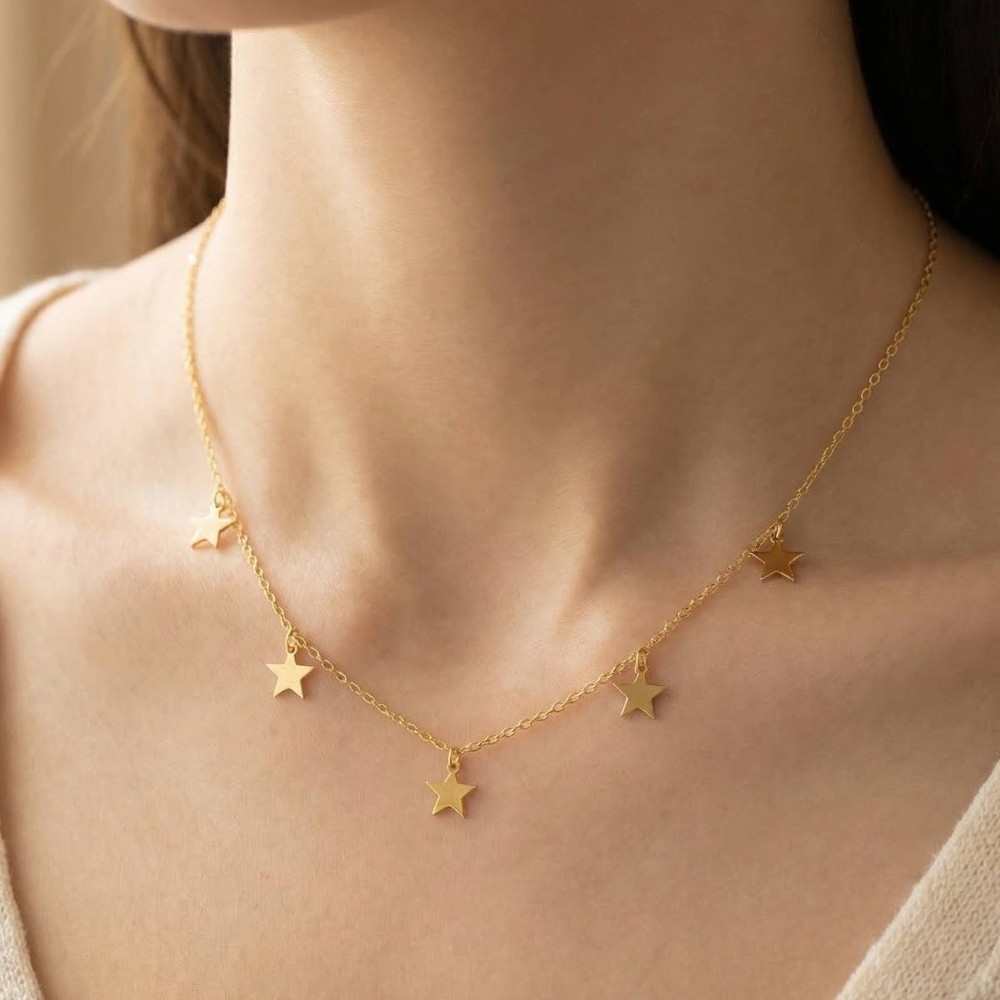 Multi Mini Star Charm Necklace