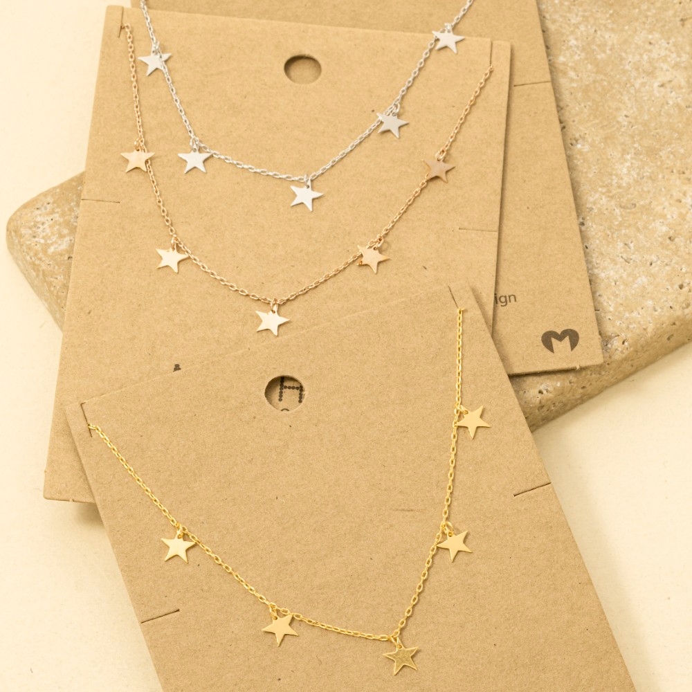 Multi Mini Star Charm Necklace
