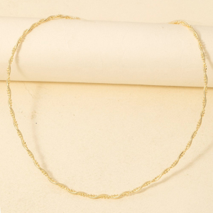 Beaded Snake Chain Twist Necklace