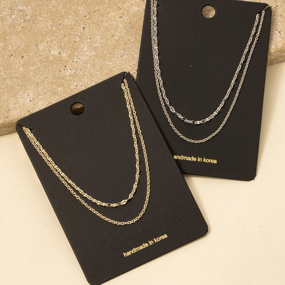 Layered Double Chain Necklace