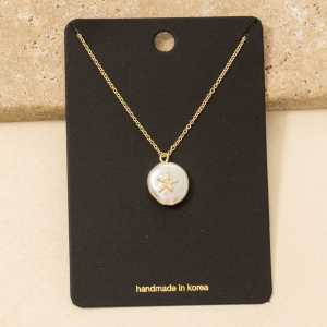 Starfish Pearl Pendant Necklace