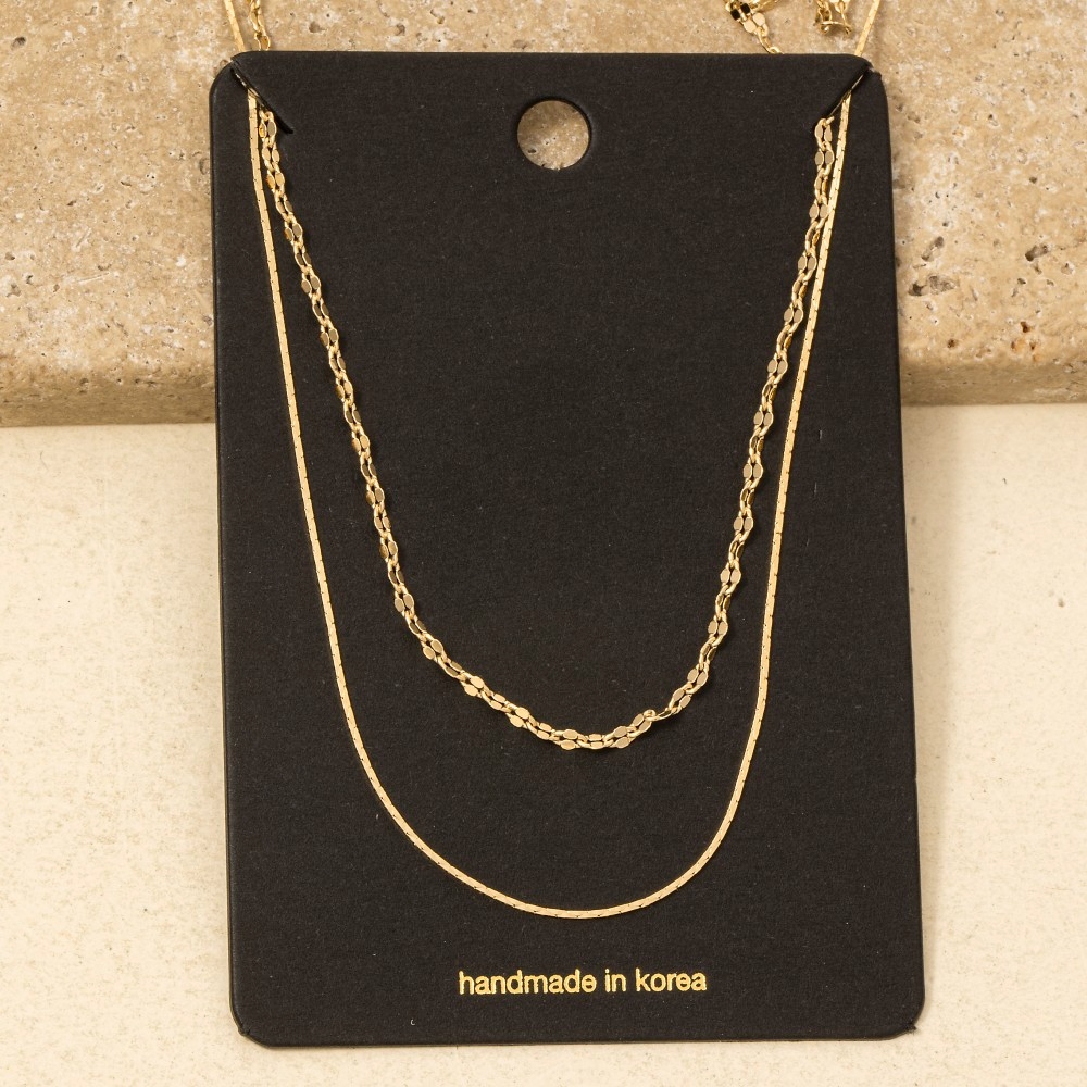 Layered Dainty Chain Link Necklace