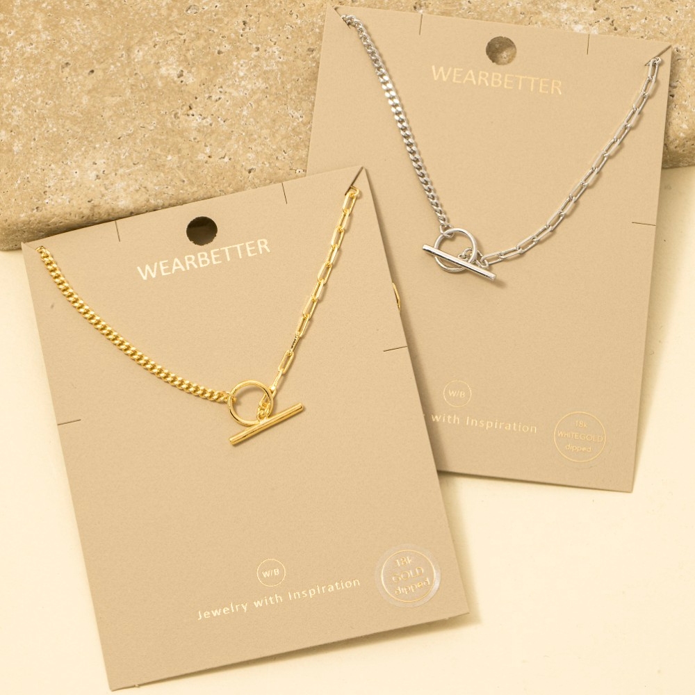 Toggle Chain Y Necklace