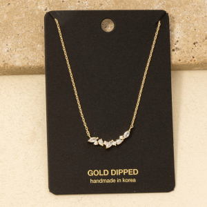 Cz Leaf Charms Necklace