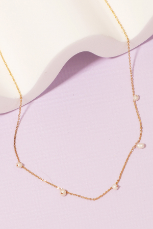 Dainty Mini Bead Necklace
