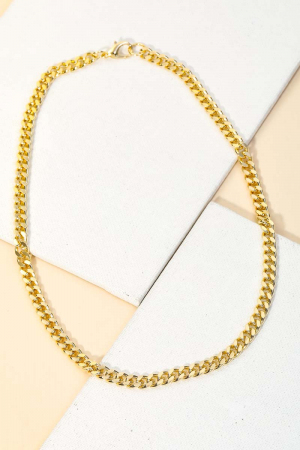 Lobster Clasp Curb Classic Chain Necklace