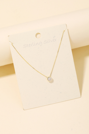 Sterling Silver Stud Pendant Necklace