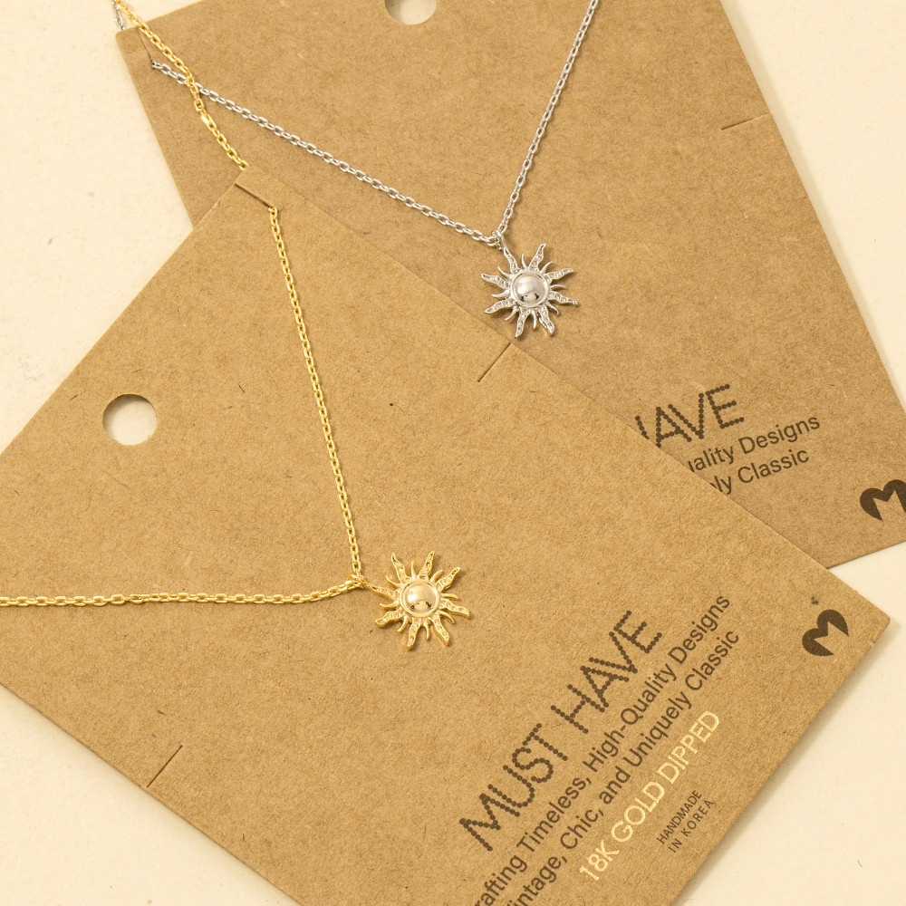 Mini Sun Pendant Necklace