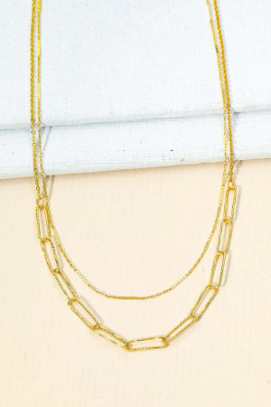 Dainty Chain Link Layered Necklace