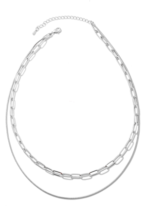 Double Chain Layered Necklace
