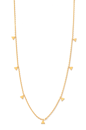 Multi Triangle Charm Chain Necklace