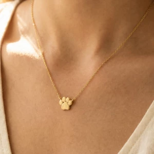 Mini Paw Print Charm Necklace