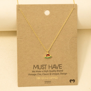 Mini Watermelon Pendant Necklace