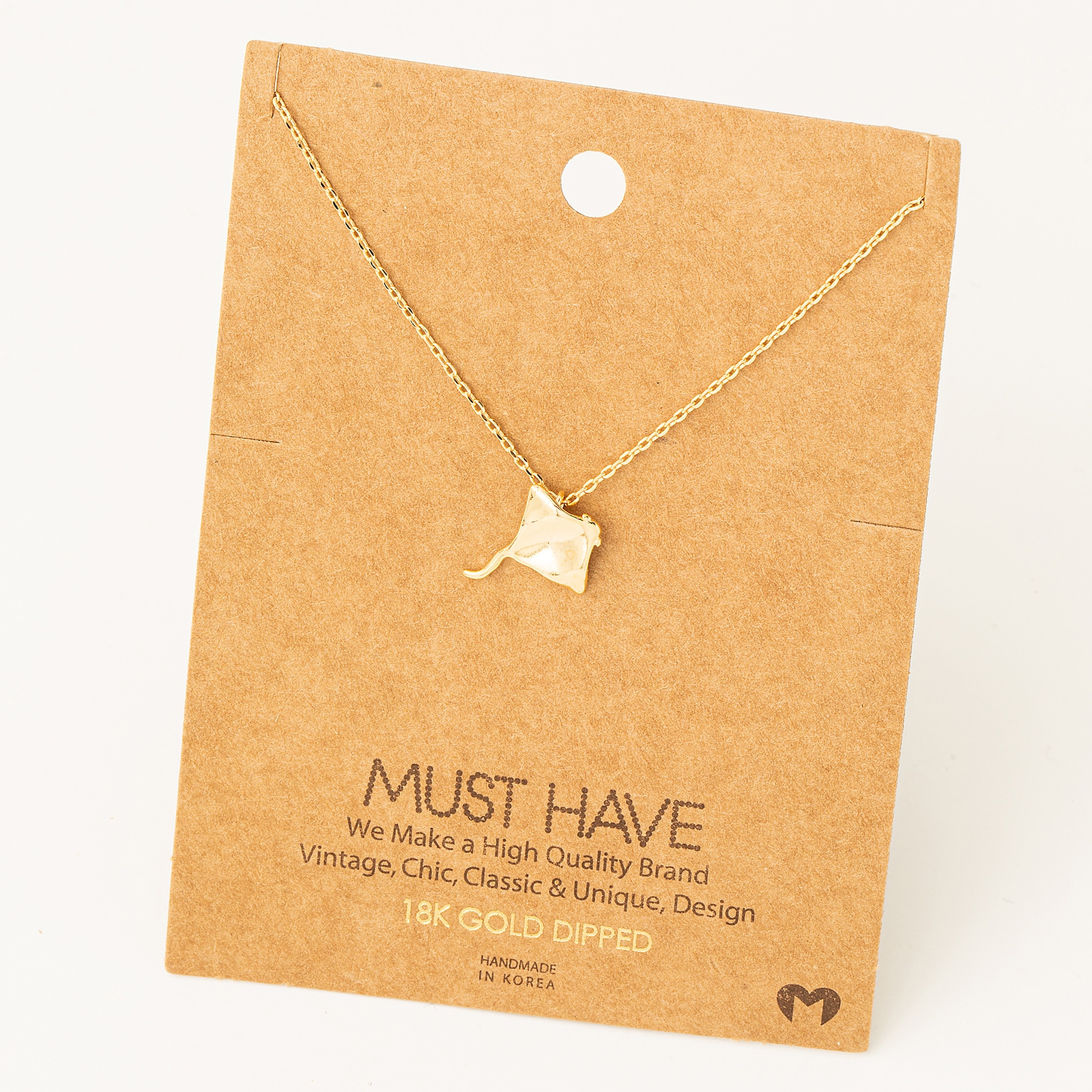 Mini Sting Ray Pendant Necklace