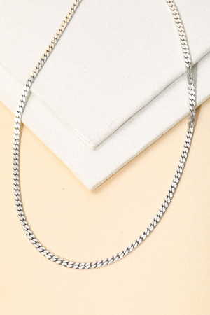 Flat Chain Link Fashion Necklace