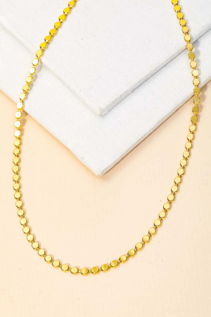 Metallic Bead Link Necklace