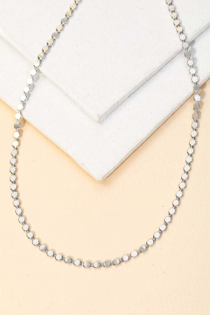 Metallic Bead Link Necklace