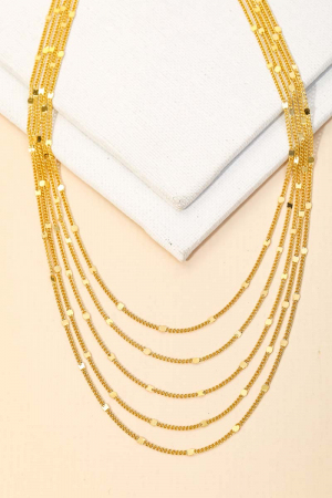 Five Layer Chain Link Necklace