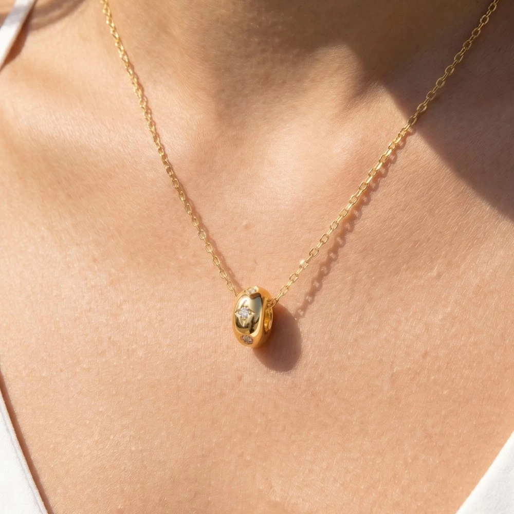 Mini Oval Pendant Necklace