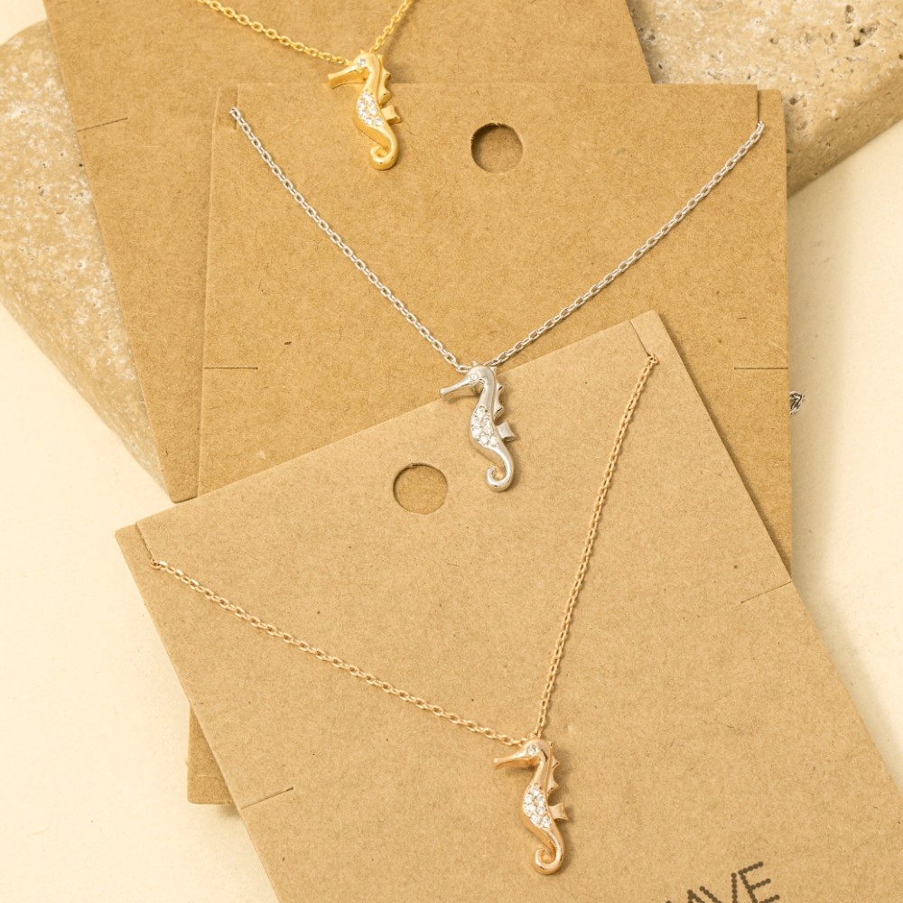 Mini Sea Horse Pendant Necklace