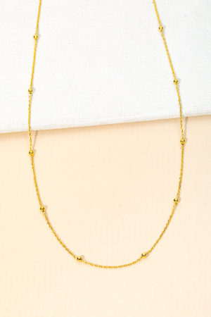 Dainty Saturn Chain Link Necklace