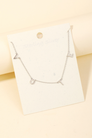 Sterling Silver Vote Charm Necklace