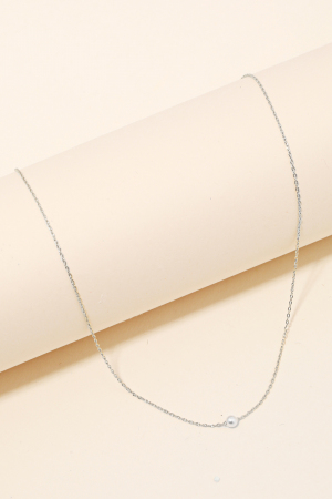 Dainty Chain Pearl Charm Necklace