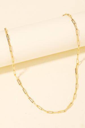 Oval Cable Chain Link Necklace