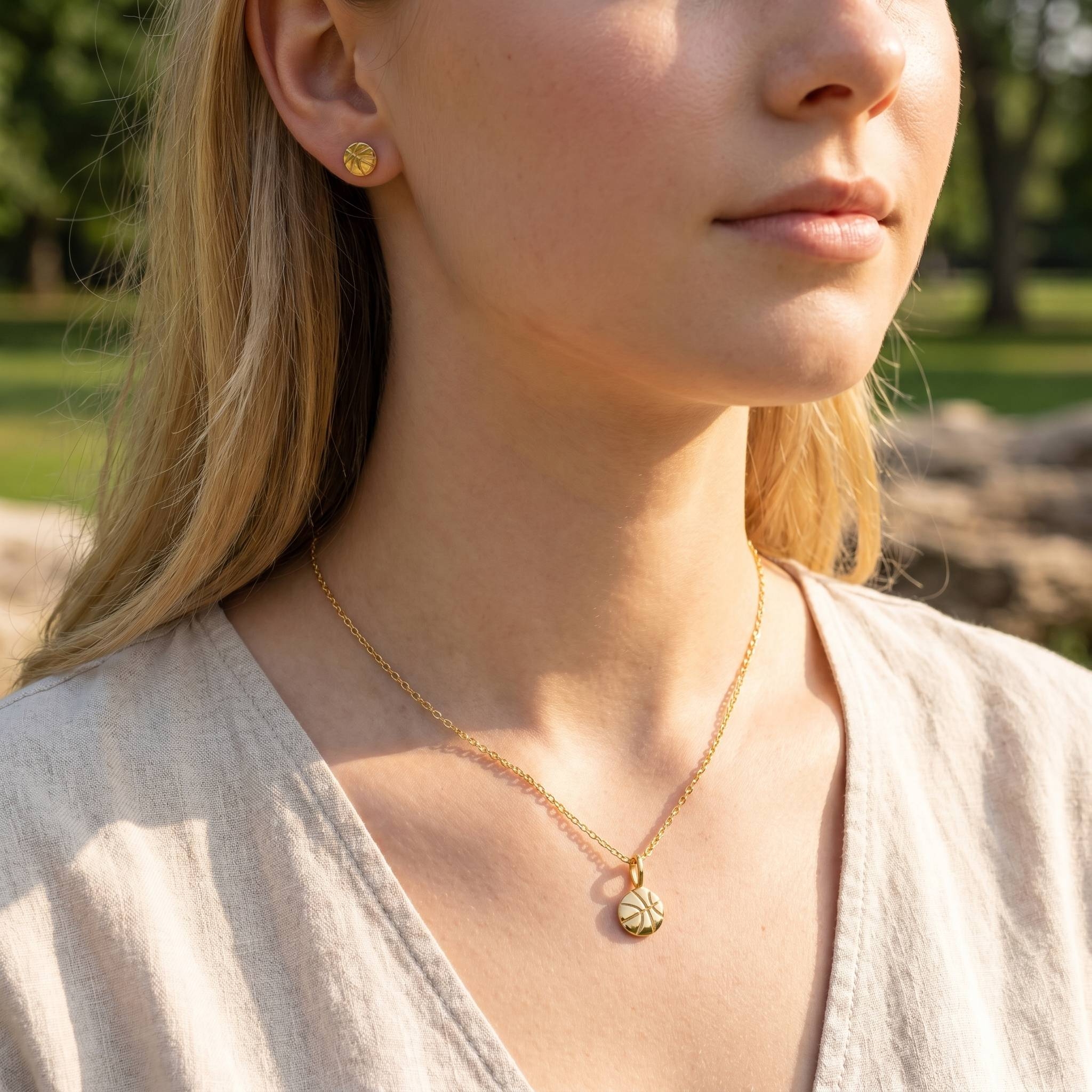 Basketball Station Chain Necklace