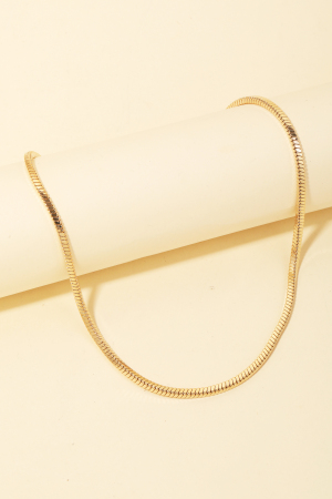Metallic Box Chain Necklace
