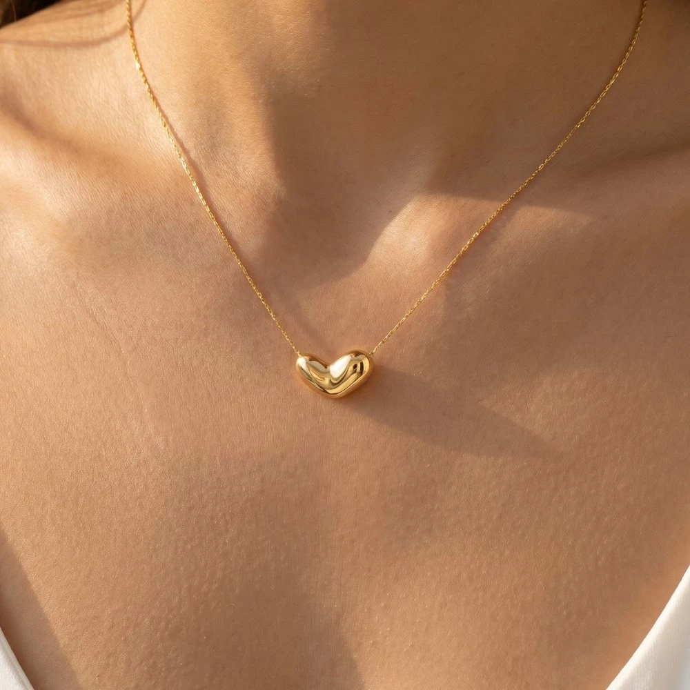 Bubble Heart Pendant Necklace
