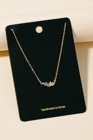 Cz Star Cluster Pendant Necklace