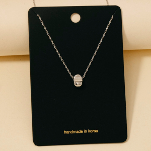 Crescent Teardrop Pendant Necklace