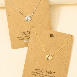 Gold Dipped Sea Shells And Cz Pendant Chain Necklace