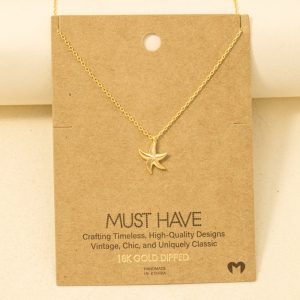 Gold Dipped Star Pendant Necklace