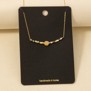 Colorway Bead Gemstone Charm Necklace