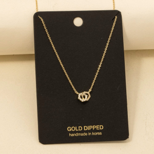 Cz Hexagonal Nuts Charm Necklace