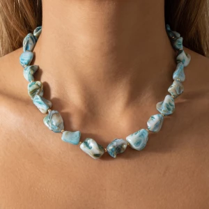 Chunky Shell Nugget Bead Necklace