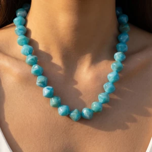Chunky Round Resin Bead Statement Necklace