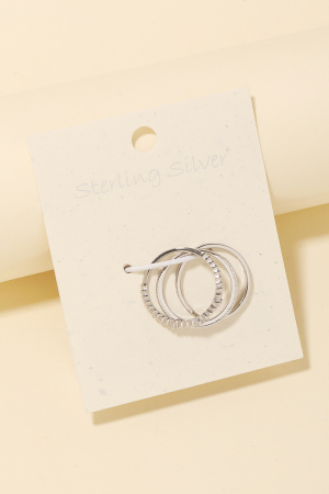 Sterling Silver Triple Ring Set