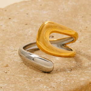 Two Tone Wrap Around Band Ring