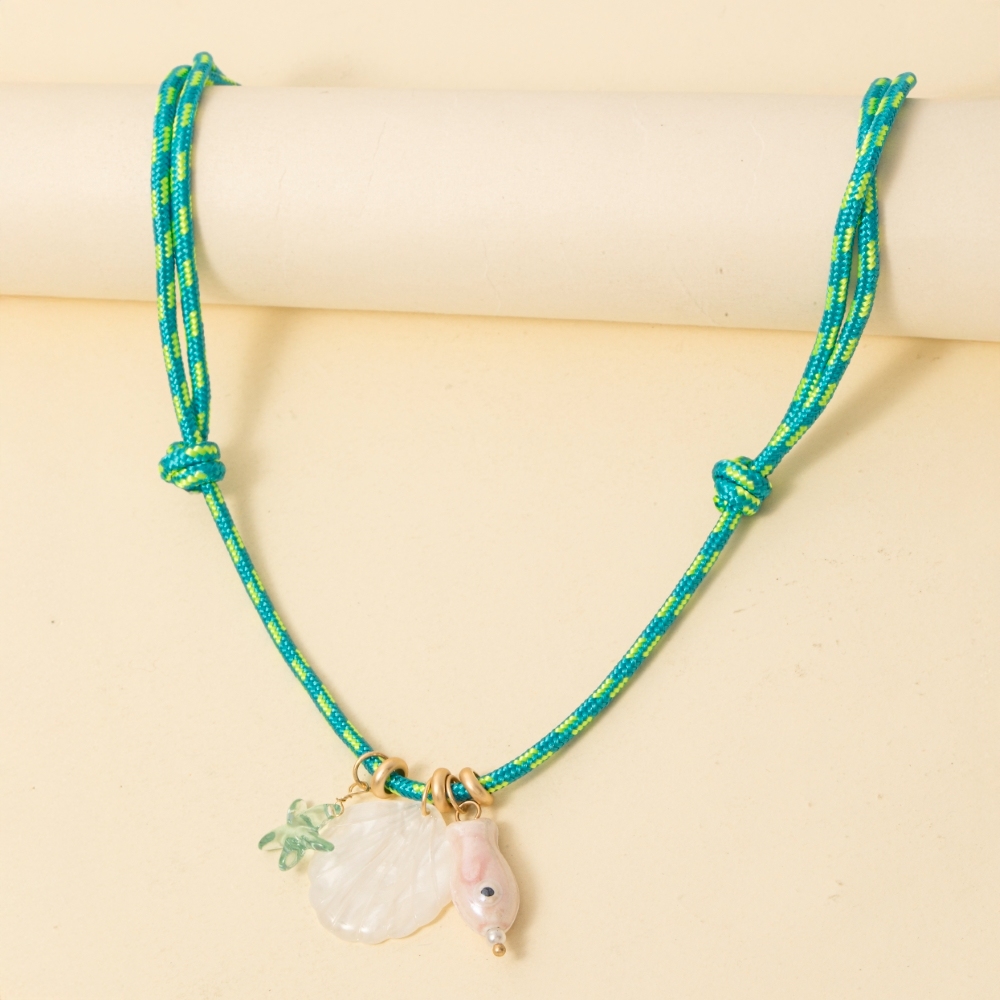 Cord Sea Life Charms Necklace