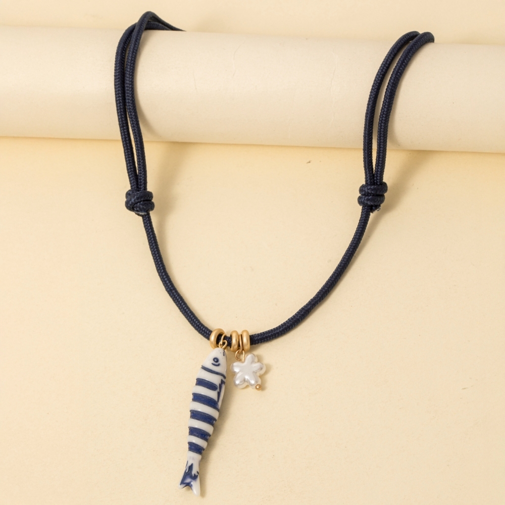 Sea Life Charms Cord Necklace