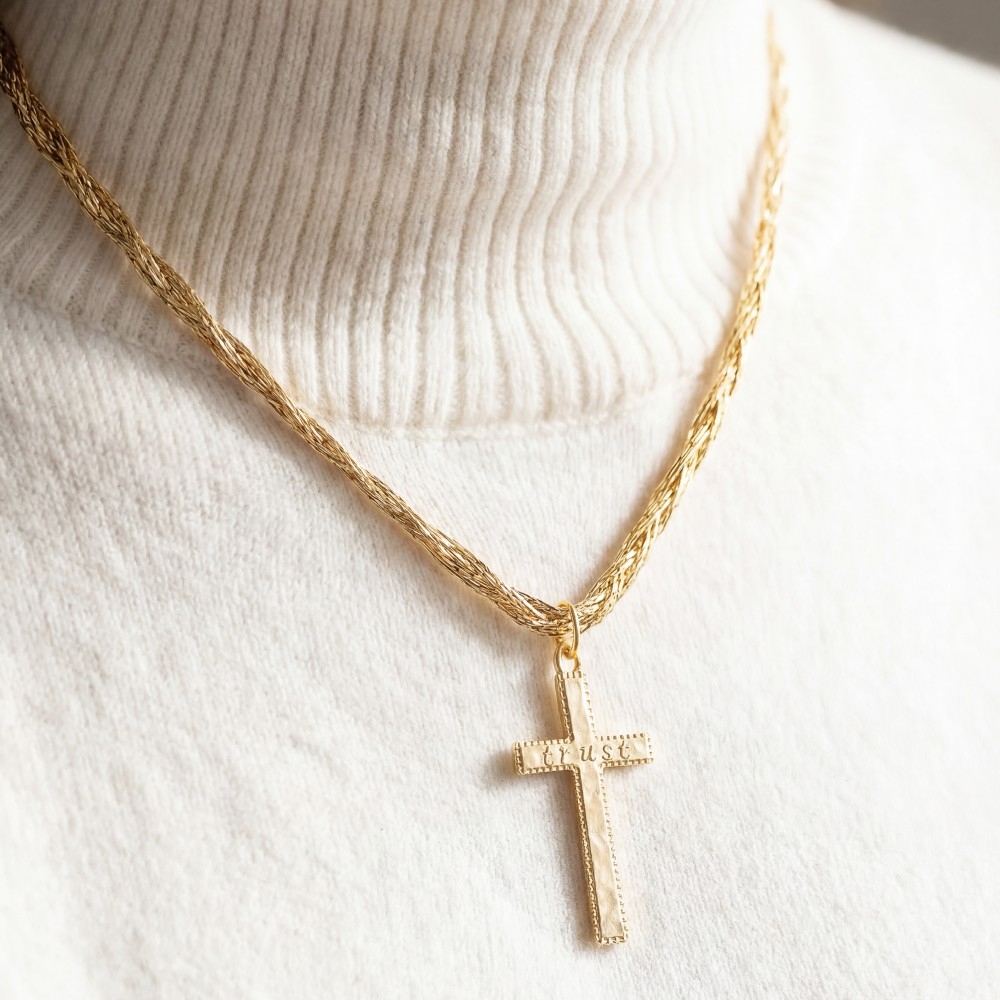 Multi Chain Cross Pendant Necklace