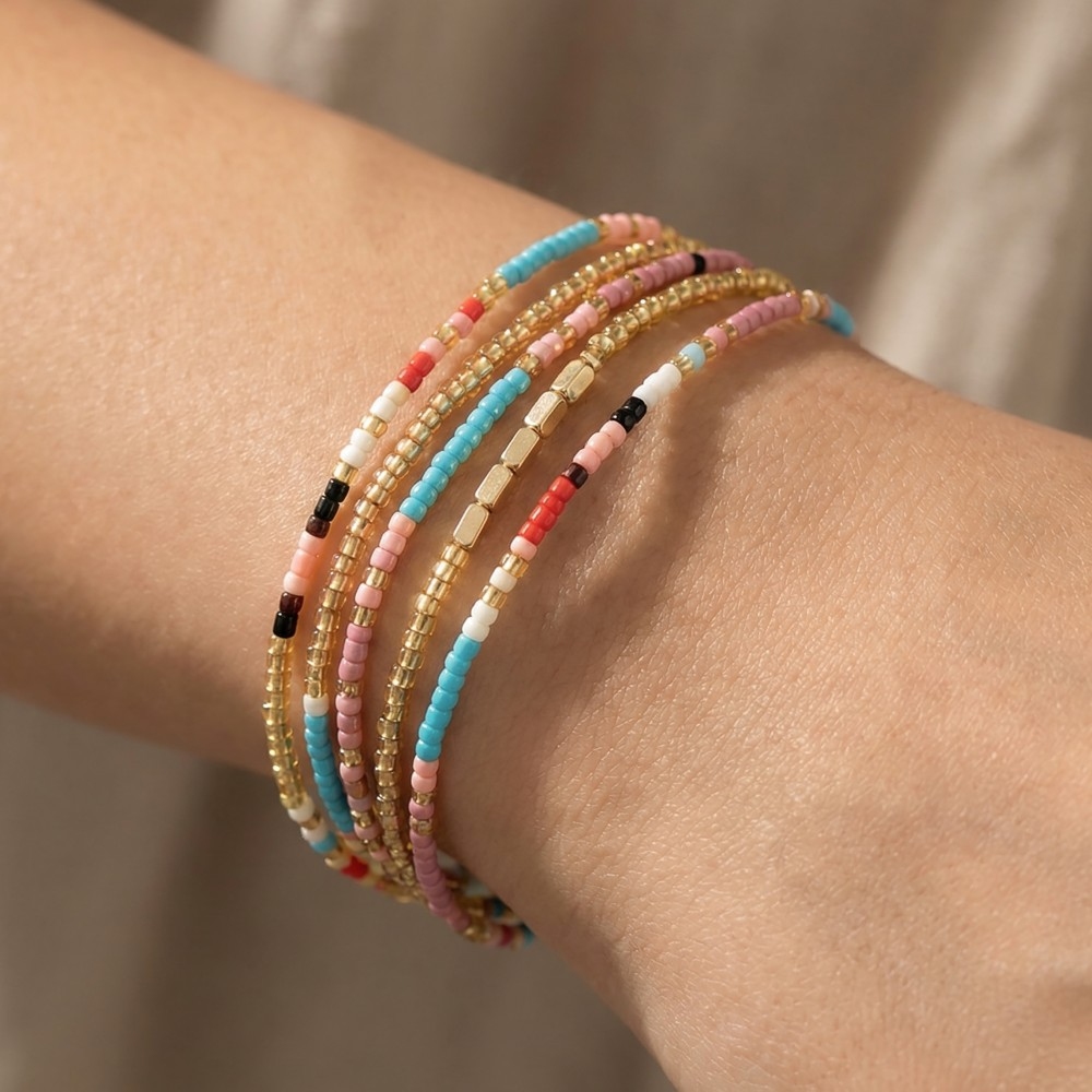 Dainty Assorted Bead Bracelet Set
