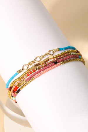 Dainty Assorted Bead Bracelet Set